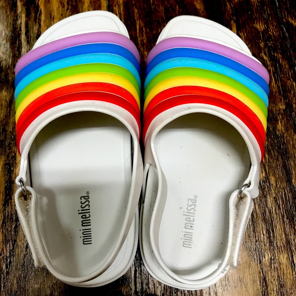 Mini Melissa rainbow sandals